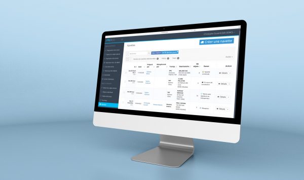 Trackway - Interface pour la gestion des navettes avec statuts de suivi